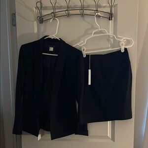 Black Blazer and Skirt Set